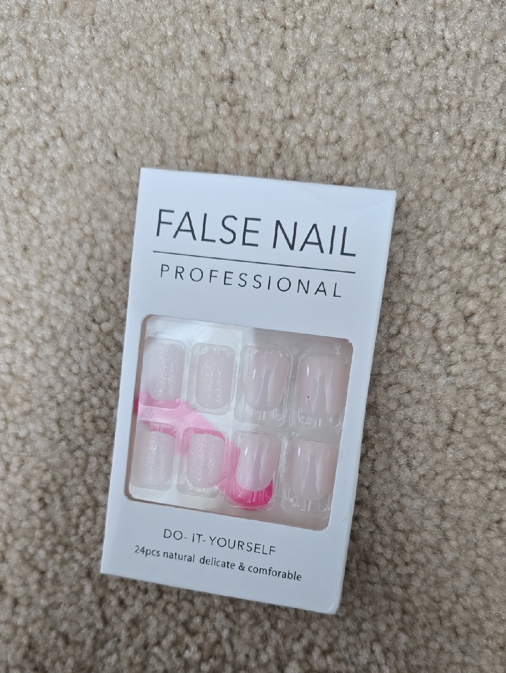 FALSE NAIL Professional Pink Ombre Press-On Nails